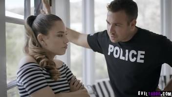 Bobbi Dylan and her fiancee finally meet her cop knew Bobbis past so he exploited and fuck her to keep her dirty secret untold.